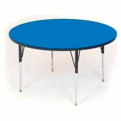 Correll Activity Tables, 42"L x 42"W, Standard Height, Round - Blue