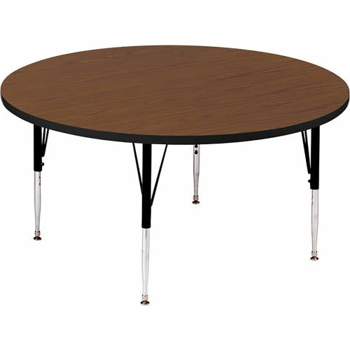 Correll Activity Tables, 60"L x 60"W, Standard Height, Round - Walnut 1 Correll Activity Tables, 60"L x 60"W, Standard Height, Round - Walnut