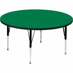 Correll Activity Tables, 60"L x 60"W, Standard Height, Round - Green