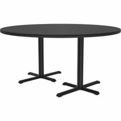 Correll 60" Round Restaurant Table, Black -Tables Shop CEL BCT60R 07