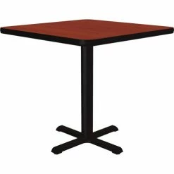 Correll 24" Sqaure Restaurant Table, Cherry -Tables Shop CEL BXT24S 21
