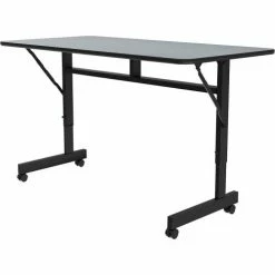 Correll Econo-Line Flip Top Table, 24" x 48", Gray Granite -Tables Shop CEL FT2448M 15