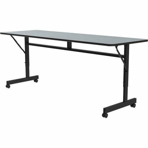 Correll Econo-Line Flip Top Table, 24" x 72", Gray Granite 12 Correll Econo-Line Flip Top Table, 24" x 72", Gray Granite - Image 12