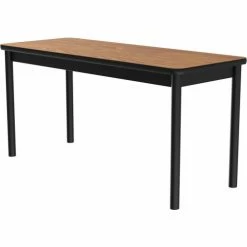 Correll Science Lab Table - Laminate Top - 24"W x 60"L x 36"H - Medium Oak -Tables Shop CEL LT2460 06