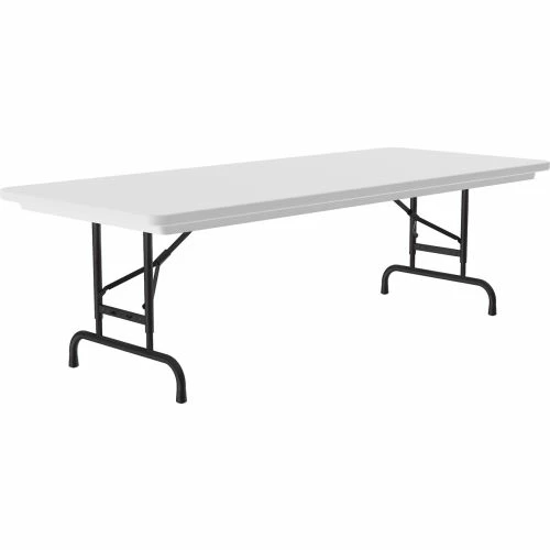 Correll Anti-Microbial Adjustable Height Folding Table, 72" x 30", Gray Granite 1 Correll Anti-Microbial Adjustable Height Folding Table, 72" x 30", Gray Granite