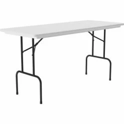 Correll Anti-Microbial Plastic Folding Table, 30" x 72" x 36", Gray Granite -Tables Shop CEL RS3072AM 23