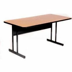 Correll Training Table - Laminate - 24" x 48", Medium Oak