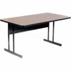 Correll Training Table - Laminate - 30" x 72", Walnut