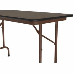 Correll Melamine Folding Table, 24" x 48", Walnut -Tables Shop CF2448M 01 04