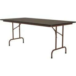 Correll Melamine Folding Table, 36" x 96", Walnut