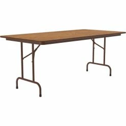 Correll Laminate Folding Table, 36" x 96", Oak