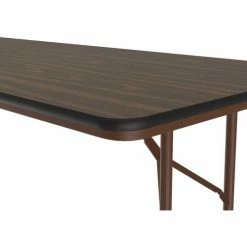 Correll Adjustable Height Laminate Folding Table, 30" x 96", Walnut -Tables Shop CFA3096M 01 04
