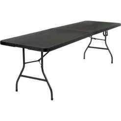 Bridgeport™ Fold-in-Half Plastic Table, 96" x 30" x 29", Black 13 Bridgeport™ Fold-in-Half Plastic Table, 96" x 30" x 29", Black -Tables Shop COO C778BP14BLK1X