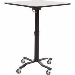 National Public Seating Café Time II Table - 24"W x 30"-42"H - Square - Whiteboard Table Top with MDF Core