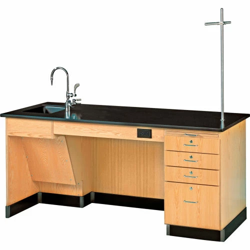 Diversified Spaces ADA Science Instructor's Wooden Desk with Sink - 72"L x 30"W x 34"H 1 Diversified Spaces ADA Science Instructor's Wooden Desk with Sink - 72"L x 30"W x 34"H