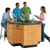 Diversified Spaces Octagon Science Workstation with Drawer Base