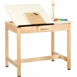 Diversified Spaces Drafting Table 36"L x 24"W x 30"H - 2 Piece Top - Small Drawer