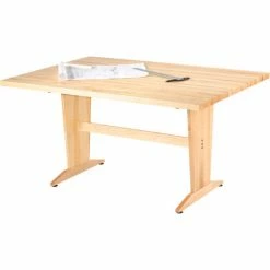 Diversified Spaces Extra Large Pedestal Table 72"L x 48"W x 36"H - Maple Top