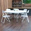 Flash Furniture 6" Round Fold-In-Half Plastic Table, White