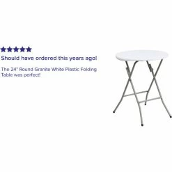 Flash Furniture 24" Round Folding Plastic Table, White 12 Flash Furniture 24" Round Folding Plastic Table, White -Tables Shop FDAD YCZ 80R 1 SM GW GG REVIEW