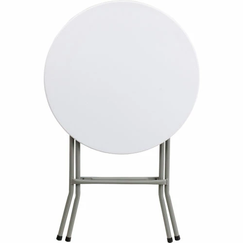 Flash Furniture 24" Round Folding Plastic Table, White 7 Flash Furniture 24" Round Folding Plastic Table, White - Image 7