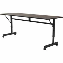 Correll Econo-Line Flip Top Table, 24" x 60", Walnut