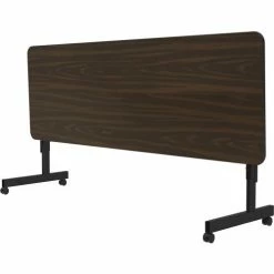 Correll Econo-Line Flip Top Table, 24" x 60", Walnut -Tables Shop FT2460M 01 05
