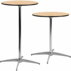 Flash Furniture 24" Round Cocktail Table With 30" & 42" Leg Columns, Natural -Tables Shop FXA 24 COTA GG inset1