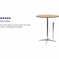 Flash Furniture 36" Round Cocktail Table With 30" & 42" Leg Columns, Natural -Tables Shop FXA 36 COTA GG REVIEW