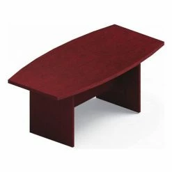 Global Furniture Group Global™ 6' Boardroom Table - Boat Shaped - Laminate - Quartered Mahogany