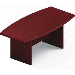 Global Furniture Group Global™ Boardroom Table - Boat Shaped - Laminate - 72"L x 36"W - Quartered Mahogany