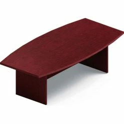 Global Furniture Group Global™ Boardroom Table - Boat Shaped - Laminate - 96"L x 48"W - Quartered Mahogany