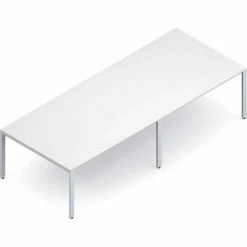 Global Furniture Group Global™ Laminate Conference Table - 120"W x 48"L- White with Tungsten Frame - Princeton Series