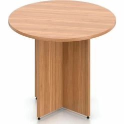 Offices To Go™ - Round Table - 36"W x 29-1/2"H - Walnut