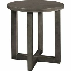 Regency Chloe 21" Round Accent Table For Living Room, Grey