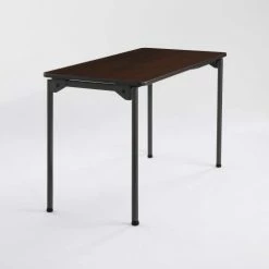 Iceberg Enterprises Iceberg Maxx Legroom™ Melamine Wood Folding Table, 24" x 48", Walnut -Tables Shop ICB 65804