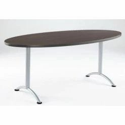 Iceberg Enterprises Iceberg ARC Conference Room Training Table - 72" x 36" Oval - Gray Walnut -Tables Shop ICB 69425