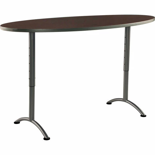 Iceberg Enterprises Iceberg ARC Adjustable Height Conference Table - 36" x 72" Oval - Walnut 5 Iceberg Enterprises Iceberg ARC Adjustable Height Conference Table - 36" x 72" Oval - Walnut - Image 5