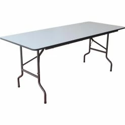 Interion By Global Industrial Interion&reg; Folding Wood Table, 72"W x 30"L, Gray -Tables Shop ICX 695830GY