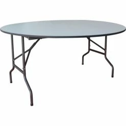 Interion By Global Industrial Interion® Folding Wood Table, 60"W x 60"L, Gray -Tables Shop ICX 695832GY
