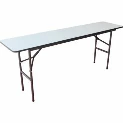 Interion By Global Industrial Interion® Folding Wood Seminar Table, 72"W x 18"L, Gray -Tables Shop ICX 695834GY