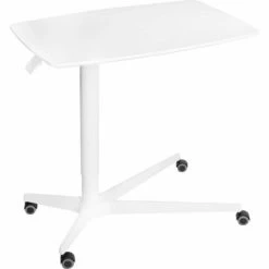 Seville Classics Airlift® Overbed Medical Pneumatic Adjustable Table, White -Tables Shop ID5 OFF65905