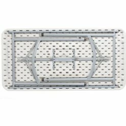 Interion By Global Industrial Interion® Plastic Folding Table, 24" x 48", White -Tables Shop INT BT2448 21 05