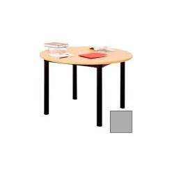 Ironwood Round Library Table - 48"W x 48"L x 29"H Gray