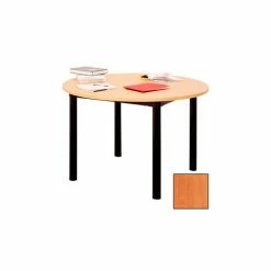 Ironwood Round Library Table - 60"W x 60"L x 29"H Oiled Cherry