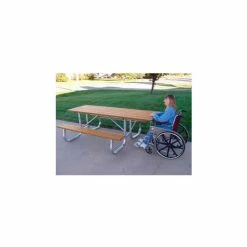 Frog Furnishings 8' Picnic Table, ADA Compliant, Recycled Plastic, Cedar
