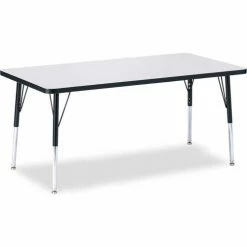 Jonti-Craft Berries® Rectangle Activity Table, 30"W x 60"L x 24-31"H, Classic Gray