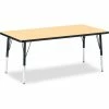 Jonti-Craft Berries® Rectangle Activity Table, 30"W x 60"L x 15" To 24"H, Classic Maple