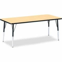 Jonti-Craft Berries® Rectangle Activity Table, 72"W x 30"L x 15" To 24"H, Classic Maple