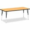 Jonti-Craft Berries® Rectangle Activity Table, 72"W x 30"L x 15" To 24"H, Classic Oak